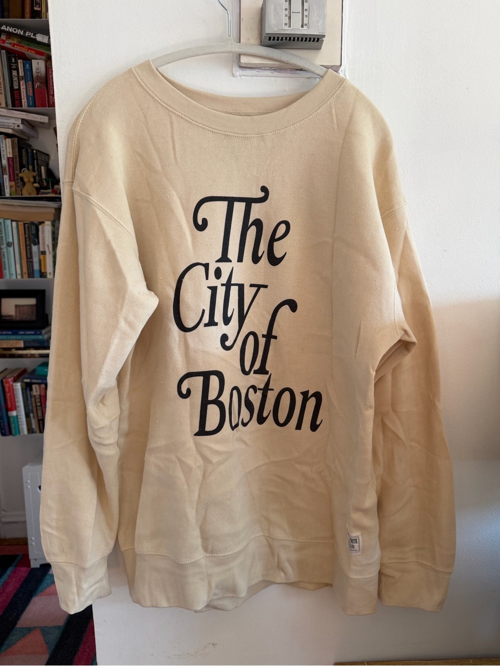Beige 'The City of Boston' Crewneck Sweatshirt